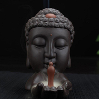 With 60 Pcs Backflow Incense Porcelain Smoke Backflow Incense Burner Holder Aromatherapy Censer Creative Ornament Red St
