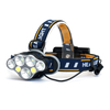 XANES 2606-7 1900LM 3*T6+2*XPE+2*COB 8 Modes Bicycle Headlamp 2*18650 Battery USB Interface