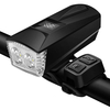 XANES® DL23 1100LM 2xT6 LED Burglar Alarm Bicycle Front Light with 100db Horn Far Near Distance Large Floodlight Smart P