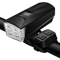 XANES® DL23 1100LM 2xT6 LED Burglar Alarm Bicycle Front Light with 100db Horn Far Near Distance Large Floodlight Smart P