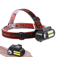 XANES® NF-611 LED + 2COB 650LM 4 Modes Headlamp 90°Rotatable Multifunctional USB Rechargeable Headlamp Waterproof Outdoo