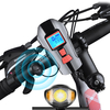 XANES SFL15 3 in 1 800LM T6 Bike Computer Smart Power Display Bike Light with 120db Horn Large Floodlight 1500mAh Batter