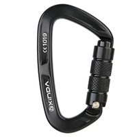 XINDA XD-8125TN Max Load 25KN Aluminum Alloy D Shape Carabiner Outdoor Climbing Hanging Buckle Keychain Screw Lock