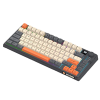 XUNFOX K920 80-Keys Wireless bluetooth Keyboard with Display Screen and Volume Knob RGB Light MDA Profile Ergonomics Mec