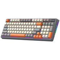 XUNFOX K95 96 Keys Gasket Structure Mechanical Gaming Keyboard with Volume Knob Tri-mode Hot Swappable RGB Light Recharg