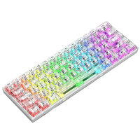 XUNSVFOX K30 61 Keys Mechanical Gaming Keyboard Hot Swappable RGB Type-C Rechargeable 60% Layout Gaming Keyboard