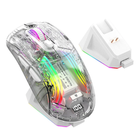 XUNSVFOX XYH20pro RGB Transparent Shell Gaming Mouse Power Display Three Mode Wireless bluetooth Type-C Rechargeable Erg