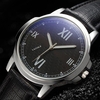 YAZOLE 389 Luxury Roman Number Leather Strap Quartz Watch