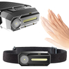 YUANTOOSE 650 Lumens XPE+COB LED Induction Sensor HeadLamp USB 45° Adjustable 3 Modes Flashlight Camping Hunting Cycling