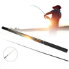 ZANLURE 2.7-7.2M Ultra Hard FRP Glass Fiber Fishing Rod Portable Telescopic Fishing Pole for Stream River