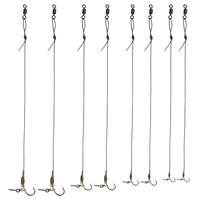ZANLURE CR-G001 2pcs 2 4 6 8 High Carbon Steel Fishing Hook All Freshwater Lead Clips Set Barbed Carp Fishing Hook