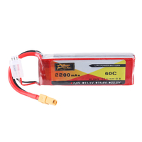 ZOP Power 7.4V 2200mAh 60C 2S Lipo Battery XT60 Plug for RC Drone