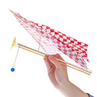 ZT Rubber Powered Parasol Glider A012 Aircraft Plane Assembly Model