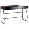 Alphason Juo Walnut and High Gloss Black Workstation Desk