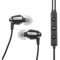 Klipsch Image S4i In-Ear Headset with Mic and 3-Button Remote Earphones Black