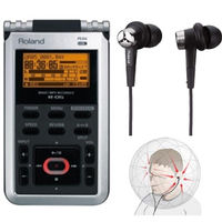 Roland R-05 Recorder + CS-10EM Binaural Recording Kit