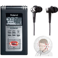 Roland R-09HR + CS-10EM Binaural Recording Kit