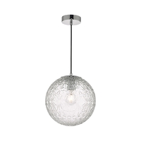 Dar Ossian Glass Ceiling Pendant Light - Clear
