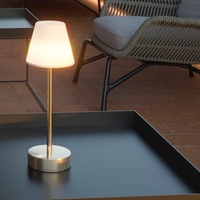 Lola Slim 30 Battery Operated LED Outdoor Table Lamp - Brass