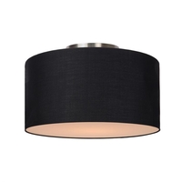 Lucide Coral Large Flush Ceiling Light - Black