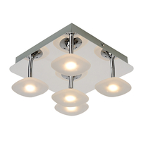 Lucide Hana 5 Arm LED Flush Ceiling Light - Chrome