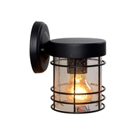 Lucide Keppel Outdoor Wall Light - Black