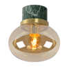 Lucide Lorena Bathroom Flush Ceiling Light - Amber