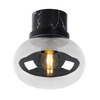 Lucide Lorena Bathroom Flush Ceiling Light - Smoke Grey