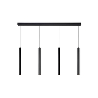 Lucide Lorenz 4 Light LED Bar Ceiling Pendant - Black