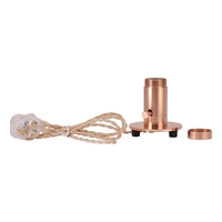 Nailas Table Lamp 1 Light - Rose Gold With Rose Gold Braided Twisted Cable