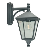 Norlys Turin Outdoor Hanging Lantern Wall Light - Black