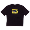 Afends Black Moon Landing Distressed Oversized T-Shirt - Medium
