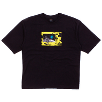 Afends Black Moon Landing Distressed Oversized T-Shirt - X-Large