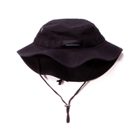 Afends Black Revved Up Hemp Bucket Hat - ONESIZE