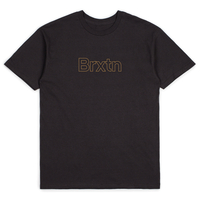 Brixton Black/Gold Gate T-Shirt - X-Large