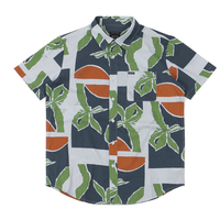 Brixton Blue Fog Charter Print Shirt