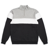 Brixton Heather Grey/Black Cantor 1/2 Zip Sweatshirt - X-Large