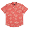 Brixton Lava Red Charter Print S/S Shirt - Large