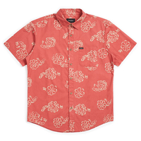 Brixton Lava Red Charter Print S/S Shirt - X-Large