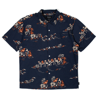 Brixton Washed Navy/ Ginger Cruze Shirt - X-Large