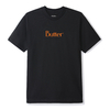 Butter Goods Black Speckle Classic Logo T-Shirt - Large