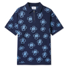 Butter Goods Navy/Pale Blue Flower Zip Polo - Large