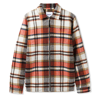 Butter Goods Rust/Brown/Natural Flannel Plaid Overshirt - Medium