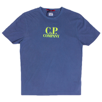C.P. Company Dark Denim Re-Colour Jersey Crew T-Shirt - X-Large