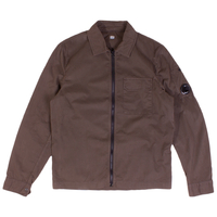 C.P. Company Dusty Olive Garment Dyed Emerized Gabardine Overshirt - XX-Large