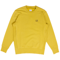 C.P. Company Lime Diagonal Raised Fleece Crew Sweatshirt - Medium