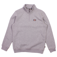 Dickies Grey Melange Oakport Quarter Zip Sweatshirt - Large