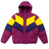 Fila Prune/Yellow/Peacoat Mattia Colour Block Puffa Jacket - X-Large