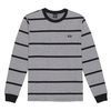 HUF Black Houndstooth Stripe Long Sleeve Knit - Medium