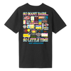 HUF Black So Many Bars T-Shirt - X-Large